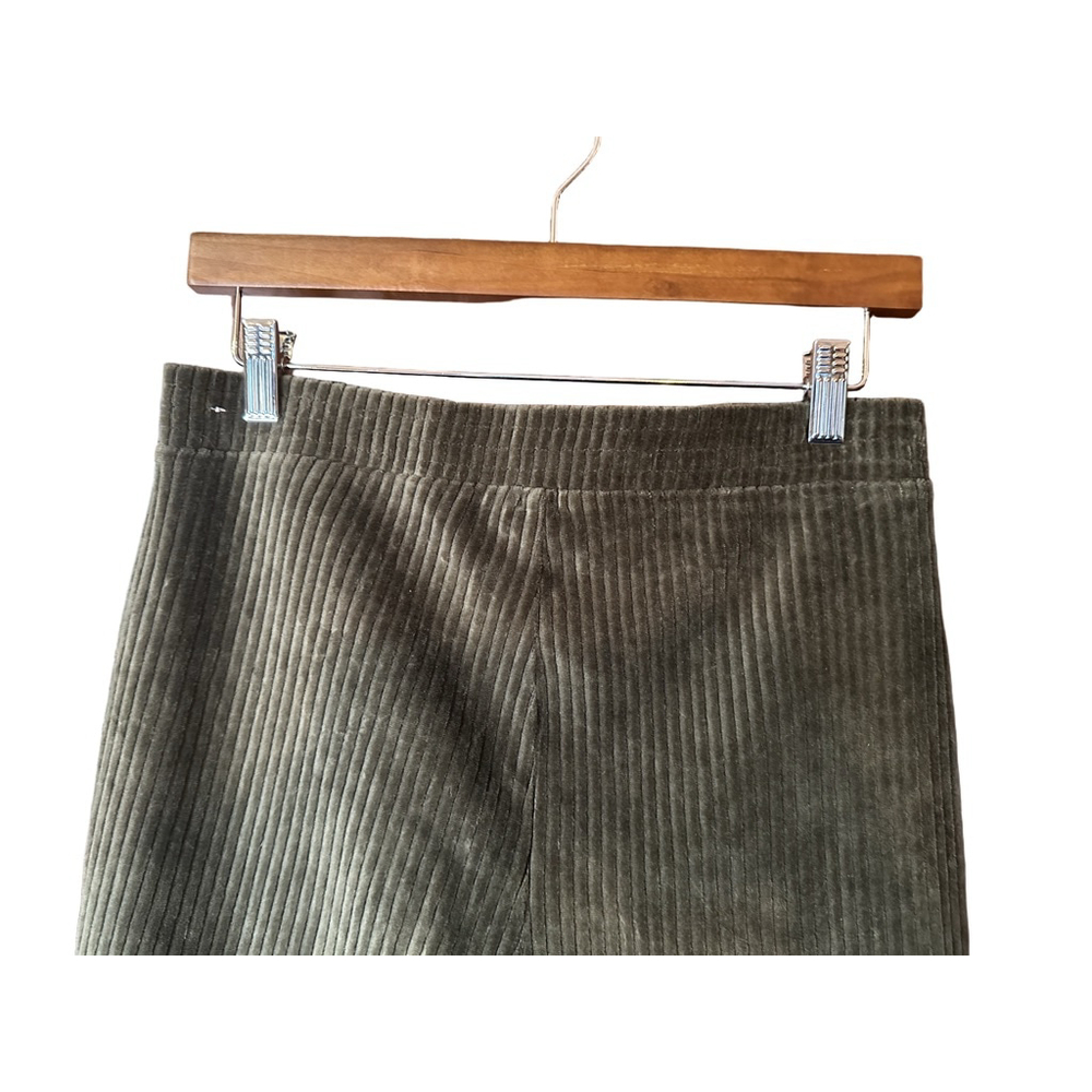 Aerie Medium Green Velvet Elastic Pants - Picture 9 of 16